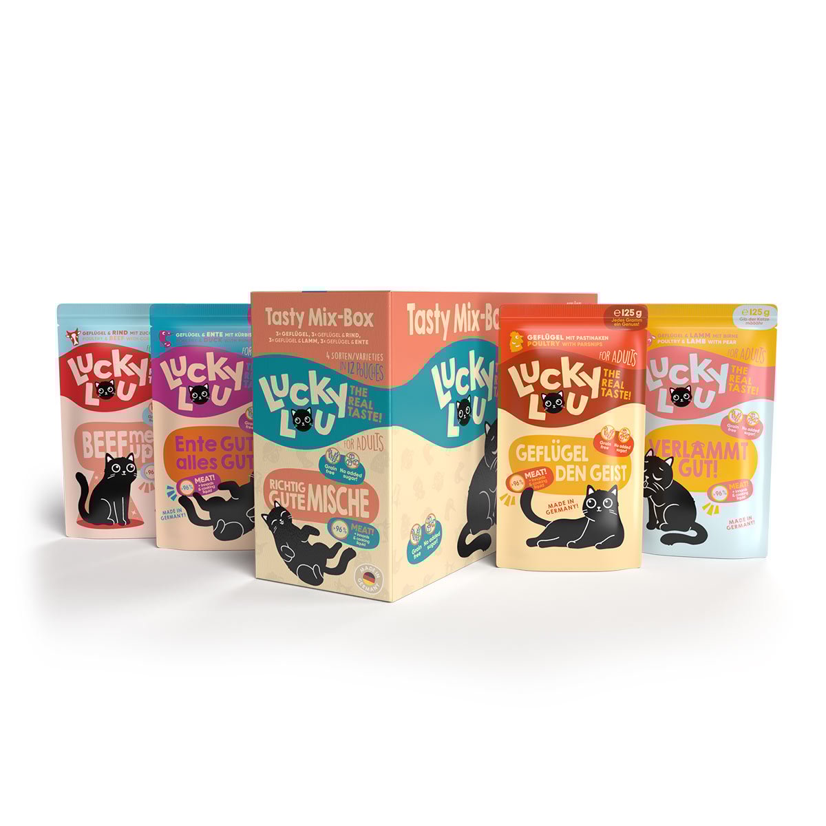 Lucky Lou Lifestage Adult Tasty-Mix 12x125g Lucky Lou Lifestage Adult Tasty-Mix 12x125g von Lucky Lou