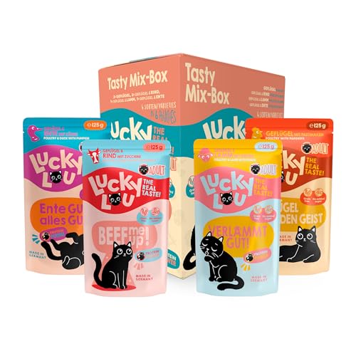 Lucky Lou Lifestage Katzenfutter nass - hochwertiges Katzenfutter mit hohem Fleischanteil - Nassfutter getreidefrei & ohne Zucker für Katzen, 125g (6er Pack) von Lucky Lou