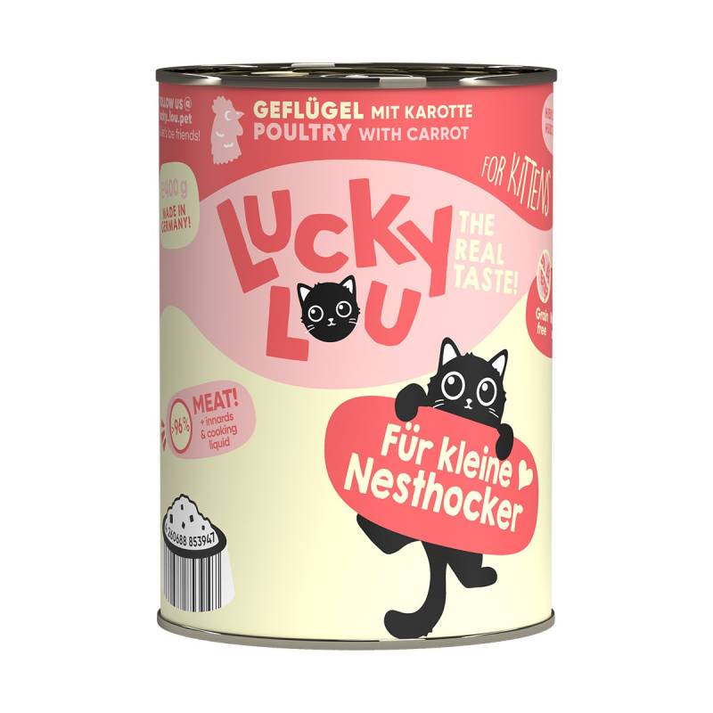 Lucky Lou Lifestage Kitten Geflügel 24x400g von Lucky Lou