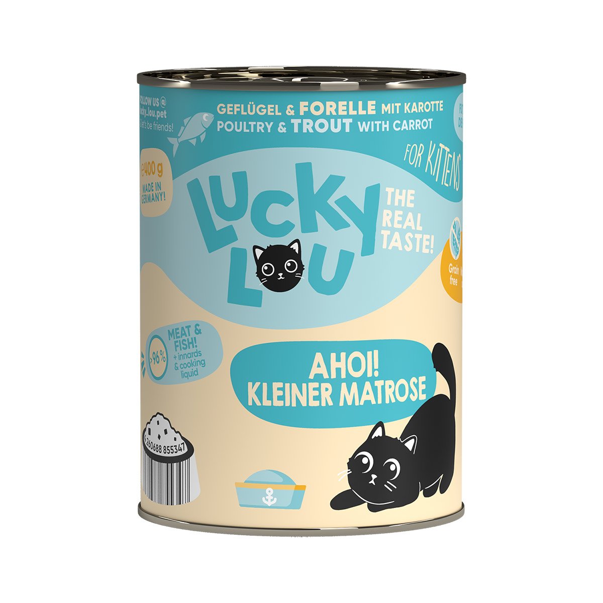 Lucky Lou Lifestage Kitten Geflügel & Forelle 24x400g von Lucky Lou