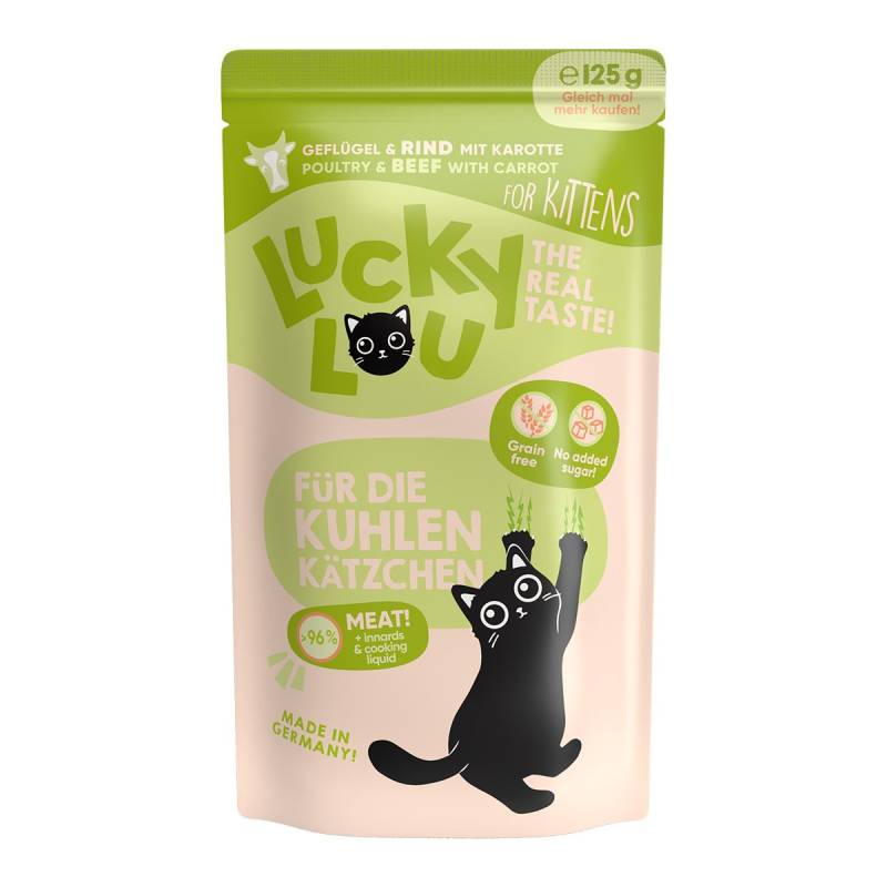 Lucky Lou Lifestage Kitten Geflügel & Rind 16x125g von Lucky Lou