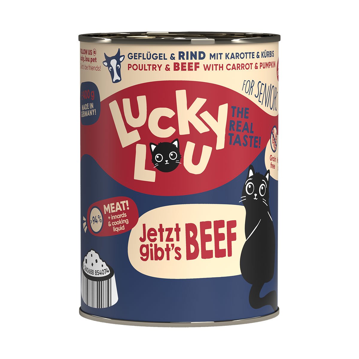 Lucky Lou Lifestage Senior Geflügel & Rind 24x400g von Lucky Lou