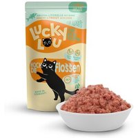 Lucky Lou Nassfutter Katze Adult Geflügel pur und Forelle 64x125 g von Lucky Lou