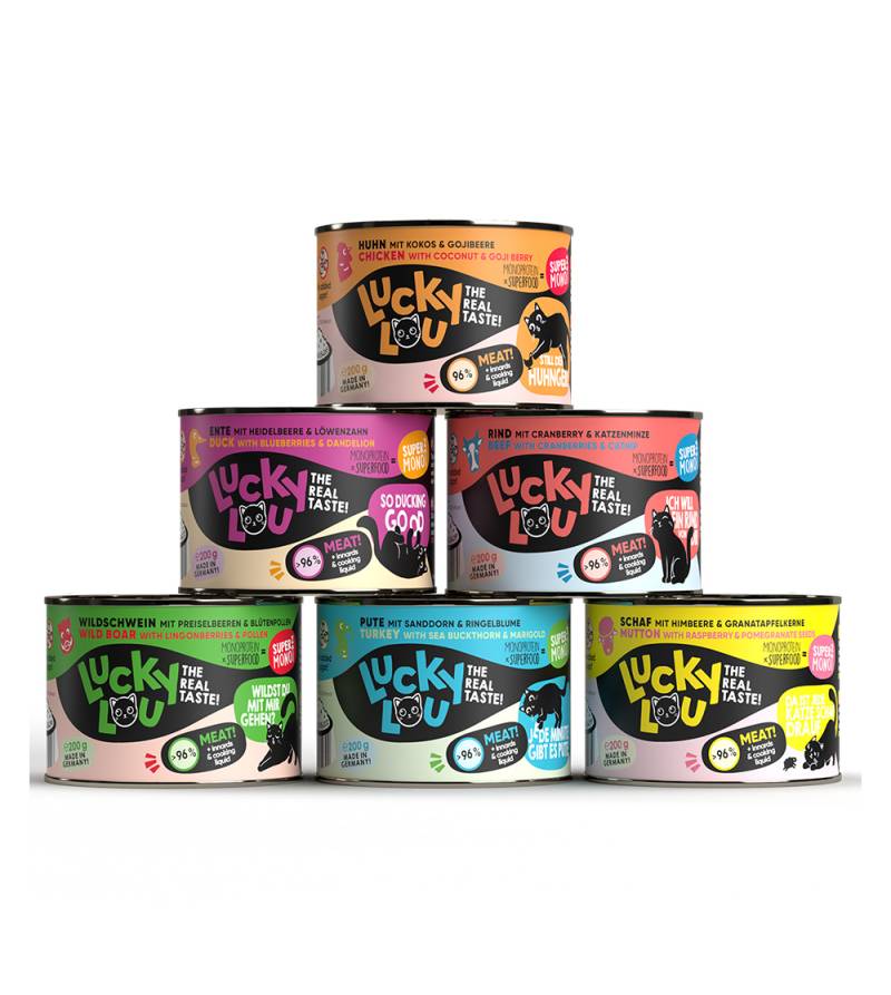 Lucky Lou SuperMono² 6 x 200 g - Mixpaket (6 Sorten) von Lucky Lou