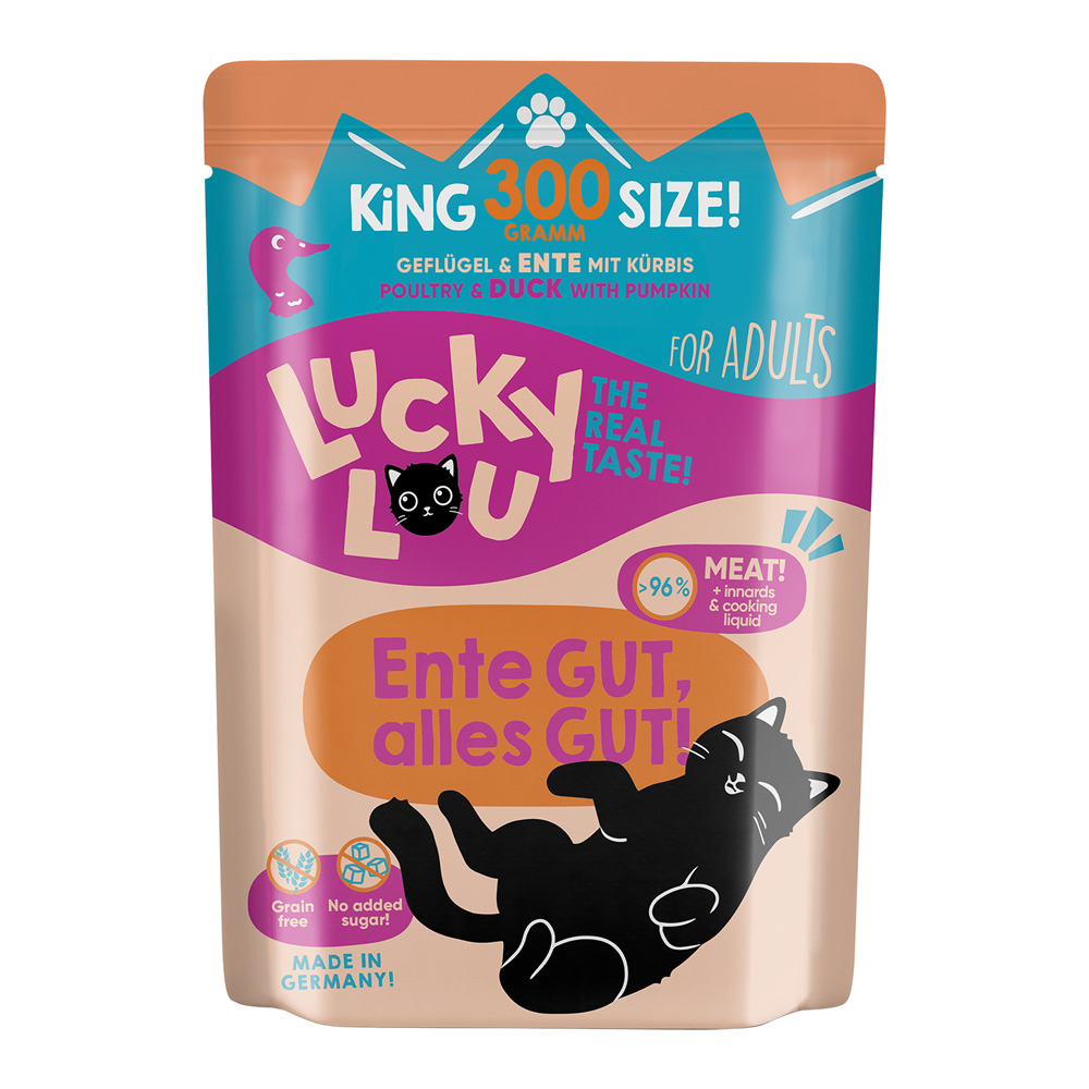 Sparpaket Lucky Lou Adult 24 x 300 g - Geflügel & Ente von Lucky Lou