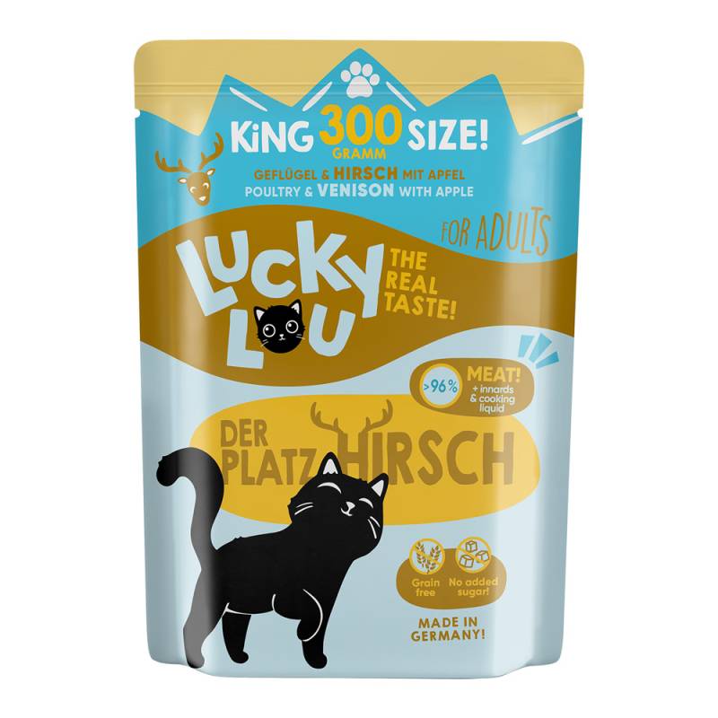 Sparpaket Lucky Lou Adult 24 x 300 g - Geflügel & Hirsch von Lucky Lou