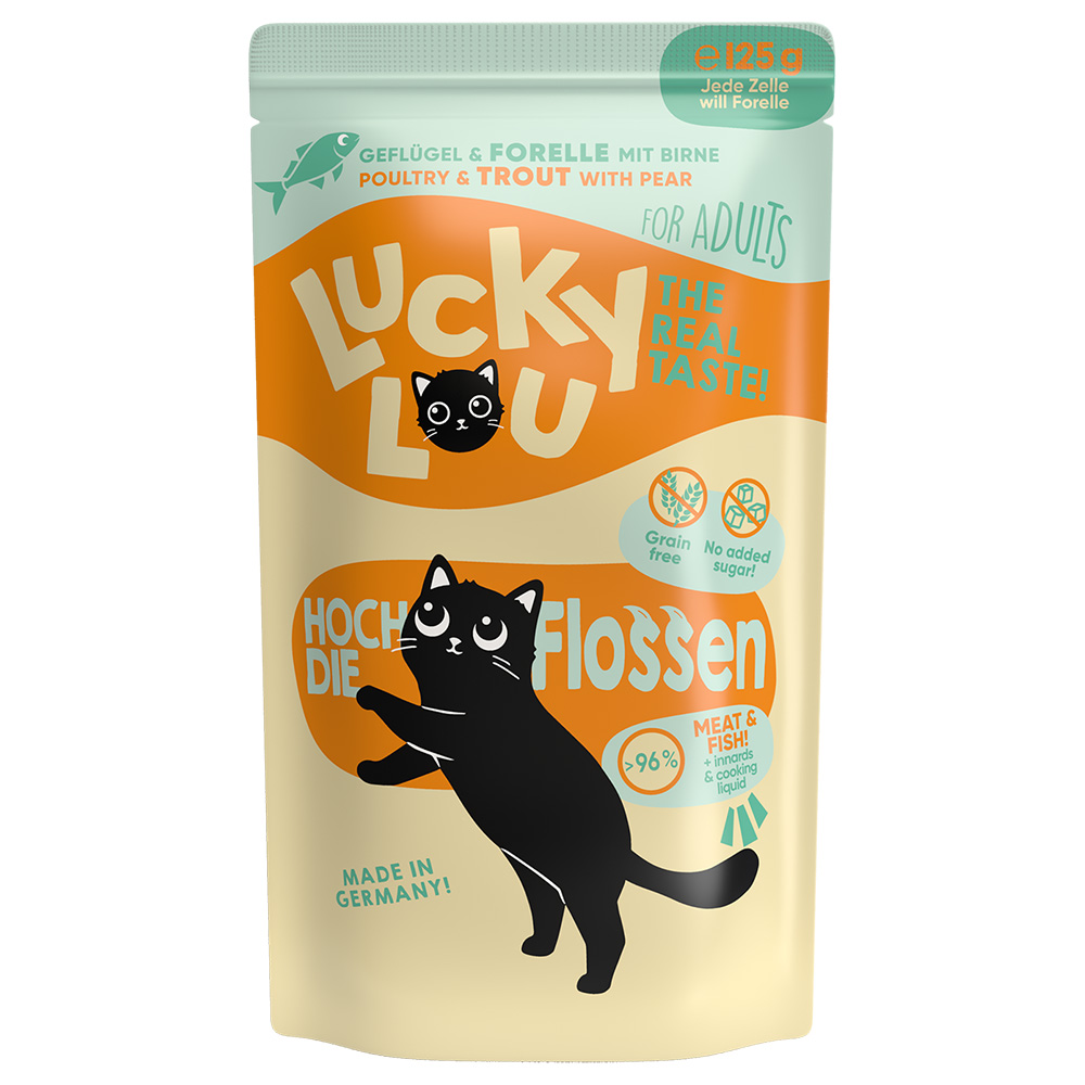 Sparpaket Lucky Lou Adult 48 x 125 g - Geflügel & Forelle von Lucky Lou