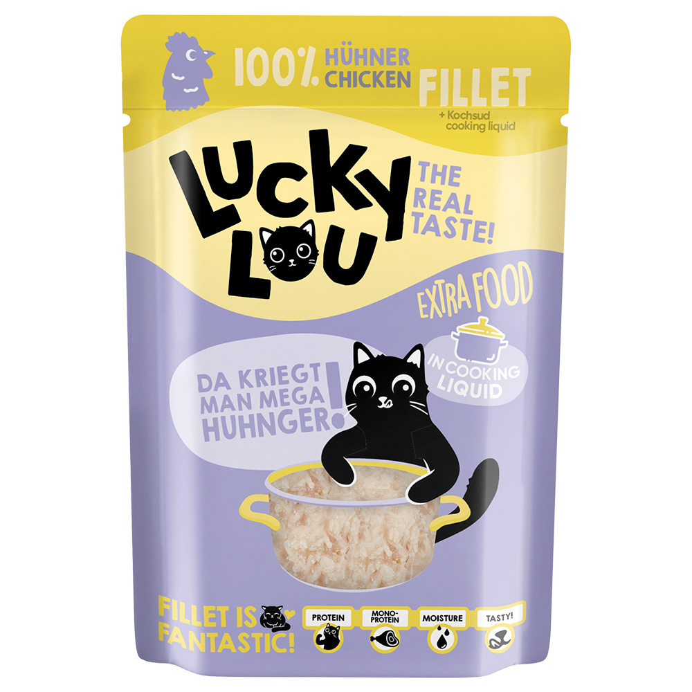 Sparpaket Lucky Lou Extra Food 24 x 70 g - Hühnerfilet in Brühe Sparpaket Lucky Lou Extra Food 24 x 70 g - Hühnerfilet in Brühe von Lucky Lou