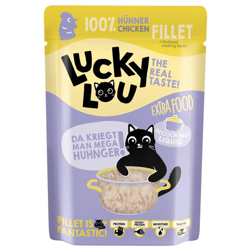 Sparpaket Lucky Lou Extra Food 24 x 70 g - Hühnerfilet in Brühe von Lucky Lou