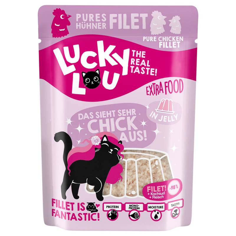 Sparpaket Lucky Lou Extra Food 24 x 70 g - Hühnerfilet in Jelly von Lucky Lou