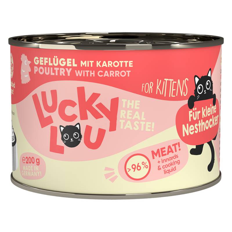 Sparpaket Lucky Lou Lifestage Kitten 24 x 200 g - Geflügel von Lucky Lou