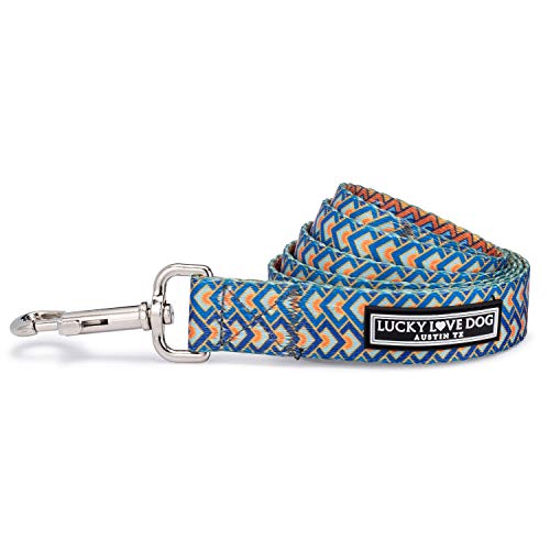 Lucky Love Dog Leine mit geometrischem Muster, bequem und weich, Mandarine, Himmel, Gelb, kleine Murphy-Leine Lucky Love Dog Leine mit geometrischem Muster, bequem und weich, Mandarine, Himmel, Gelb, kleine Murphy-Leine von Lucky Love Dog