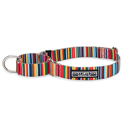 Lucky Love Dog Martingale-Halsband | Premium, rutschfestes Halsband | ideal für Whippets, Windhunde und mehr (Hippie, klein) von Lucky Love Dog