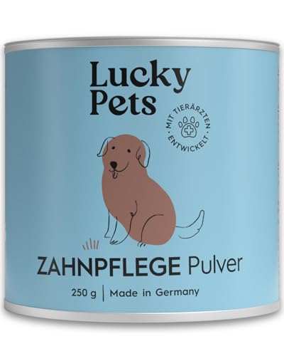 Lucky Pets Zahnpflege Pulver für Hunde TESTSIEGER I Zahnsteinentferner Hund I Natürliche Zahnreinigung Hund gegen Mundgeruch & Zahnstein I Zahnpflege Hund I 250 g I Made in Germany Lucky Pets Zahnpflege Pulver für Hunde TESTSIEGER I Zahnsteinentferner Hund I Natürliche Zahnreinigung Hund gegen Mundgeruch & Zahnstein I Zahnpflege Hund I 250 g I Made in Germany von Lucky Pets