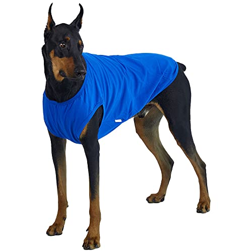 Lucky Petter Ärmelloses Tanktop für Hunde, Baumwolle, Hemden für Hunde, einfarbig, ärmellos, weich, atmungsaktiv, kühles Hunde-Shirt, Haustierkleidung (Größe 4XL, Blau) von Lucky Petter