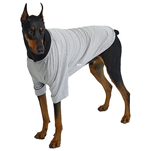 Lucky Petter Hunde-Shirt für kleine Hunde, einfarbig, weich, atmungsaktiv, Baumwolle, Größe 3XL, Grau von Lucky Petter
