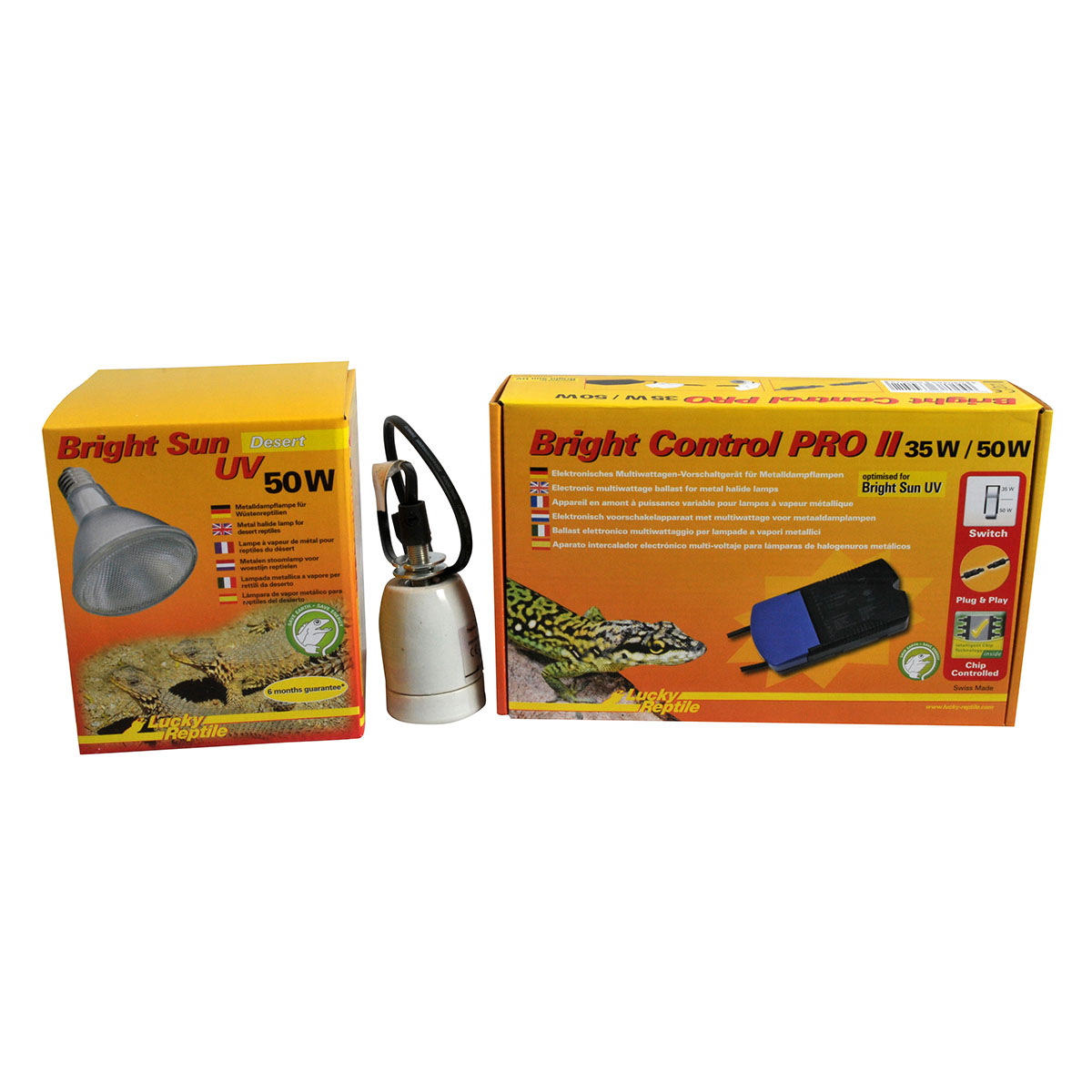 Lucky Reptile Bright Sun UV 50 W Komplettset Desert Lucky Reptile Bright Sun UV 50 W Komplettset Desert von Lucky Reptile
