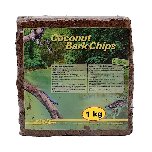Lucky Reptile Coconut Bark Chips 1 kg, Cocos Chip Einstreu für Terrarientiere und andere Heimtiere von Lucky Reptile