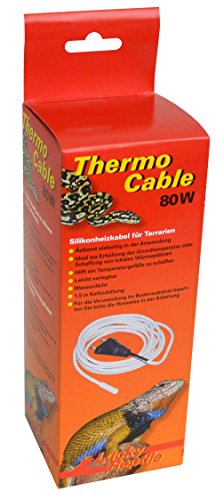 Lucky Reptile Thermo Cable - 80 W Heizkabel für Terrarien - 6,5 m Kabel mit 1,5 m Kaltzuleitung - schnelle Aufheizung & gleichmäßige Wärme - Silikon Heizkabel wasserdicht - Terrarium Zubehör von Lucky Reptile