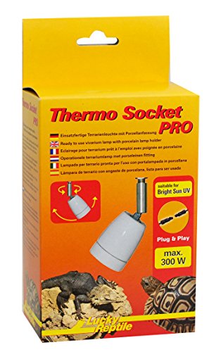 Lucky Reptile HTSP-5 Thermo Socket Pro, Porzellanfassung mit Gelenk, montierte Terrarienleuchte, 1 Stück (1er Pack) von Lucky Reptile