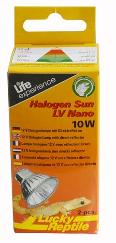 Lucky Reptile Halogen Sun LV Nano Wärmestrahler - 10W Sonnenlicht-Lampe für GU4-Stecksockel - spezielle Reflektorform - Lampe mit guter Licht- & Wärmeausbeute im Lichtfokus - Beleuchtung für Reptilien, Silber von Lucky Reptile