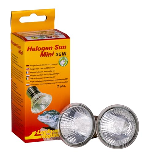 Lucky Reptile Halogen Sun LV Wärmestrahler Doppelpack - 35W Wärmestrahler für G5.3-Stecksockel - Lampe mit guter Licht- & Wärmeausbeute im Lichtfokus - Beleuchtung für Reptilien von Lucky Reptile