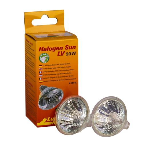Lucky Reptile Halogen Sun LV Wärmestrahler Doppelpack - 50W Wärmestrahler für G5.3-Stecksockel - Lampe mit guter Licht- & Wärmeausbeute im Lichtfokus - Beleuchtung für Reptilien von Lucky Reptile