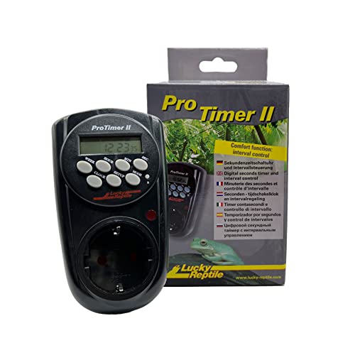 Lucky Reptile Pro Timer II - Sekunden Zeitschaltuhr mit Intervallsteuerung - Digitale Zeitschaltuhr Steckdose mit 8 konfigurierbaren Programmen - Schaltuhr Terrarium - Digital Timer - 3500W Lucky Reptile Pro Timer II - Sekunden Zeitschaltuhr mit Intervallsteuerung - Digitale Zeitschaltuhr Steckdose mit 8 konfigurierbaren Programmen - Schaltuhr Terrarium - Digital Timer - 3500W von Lucky Reptile