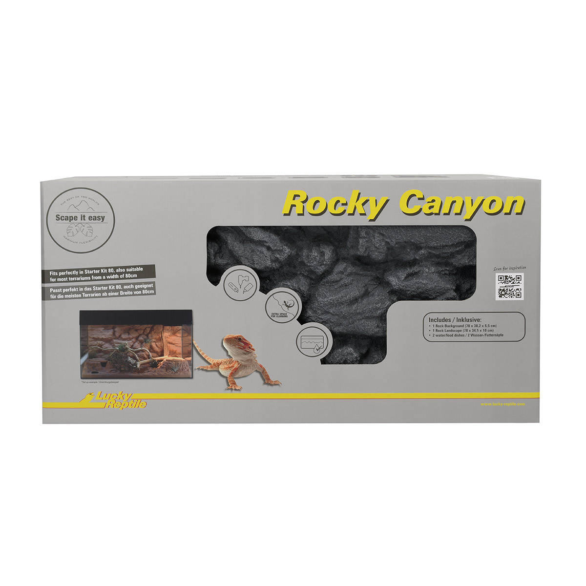 Lucky Reptile Rocky Canyon Basalt Grey 78x38x38cm Lucky Reptile Rocky Canyon Basalt Grey 78x38x38cm von Lucky Reptile