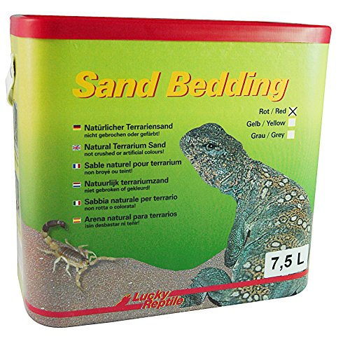 Lucky Reptile SB-LR Sand Bedding 7.5 l, Bodengrund für Wüstenterrarien, Lehmsand rot von Lucky Reptile