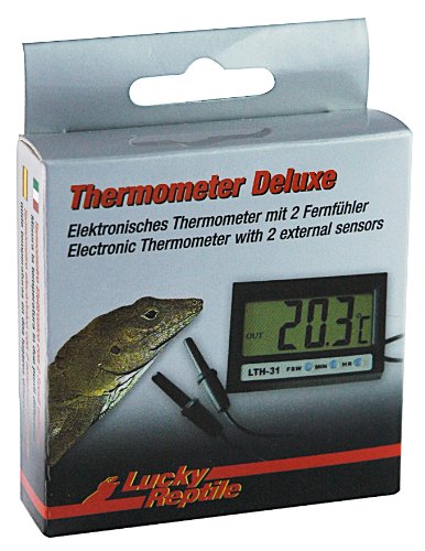Lucky Reptile Thermometer Deluxe, Elektronisches Thermometer mit 2 Fernfühlern, 1 Stück (1er Pack) von Lucky Reptile
