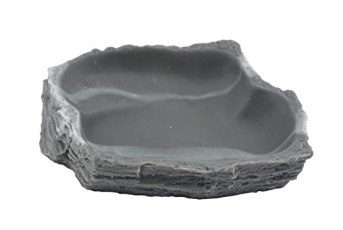 Lucky Reptile WDG-3 Water Dish Granit, Wassernapf oder Futternapf für Terrarien, mittel, mittel ca. 15x12x3 cm von Lucky Reptile