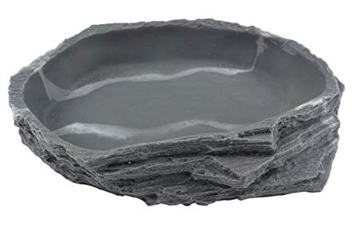 Lucky Reptile WDG-4 Water Dish Granit, Wassernapf oder Futternapf für Terrarien, groß, groß ca. 23x20x5 cm von Lucky Reptile