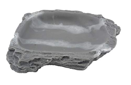 Lucky Reptile Water Dish Granit, Wassernapf oder Futternapf für Reptilien und andere Heimtiere, Granit, ca. 14x12x2 cm von Lucky Reptile