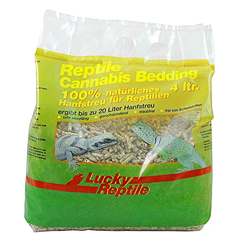 Lucyk Reptile Cannabis Bedding 4 l, saugfähiges Hanfstreu für Reptilien und andere Heimtiere von Lucky Reptile
