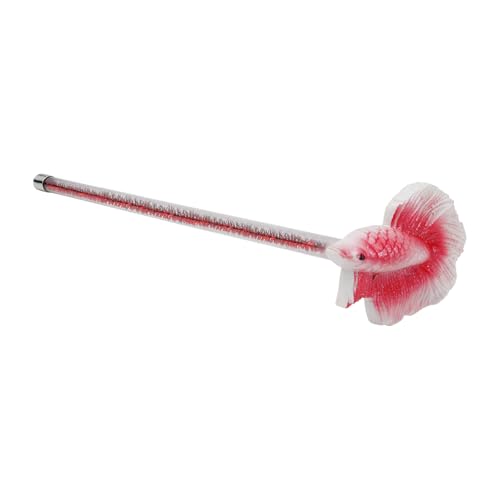 LuckyOpt 1Pcs Fischkämpfe, süß Fischkämpfe Fischform-Training-Stick-Spielzeug, interaktive Fischspielzeug Fischkämpfe-Schweine-Training Spielen (Rot) von LuckyOpt