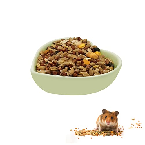 LuckyOpt Hamsternapf Keramik Herzform Haustier Futternapf Waschbar Kleintier Schalen Hamster Wassernapf für Meerschweinchen, Rennmäuse, Igel, Chinchilla, Papagei von LuckyOpt