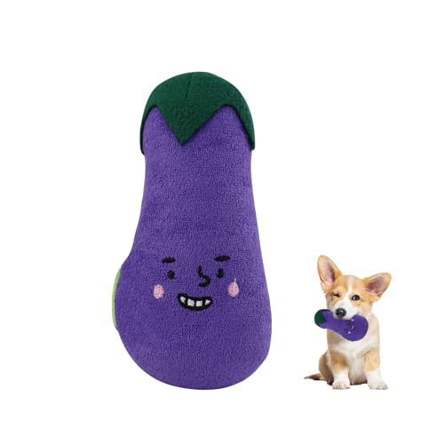 LuckyOpt Kleines quietschendes Hundespielzeug, Plüsch-Kauspielzeug für Welpen, mit Quietscher zum Reinigen der Zähne, niedliches interaktives Hundespielzeug für kleine und mittelgroße Hunde, um von LuckyOpt