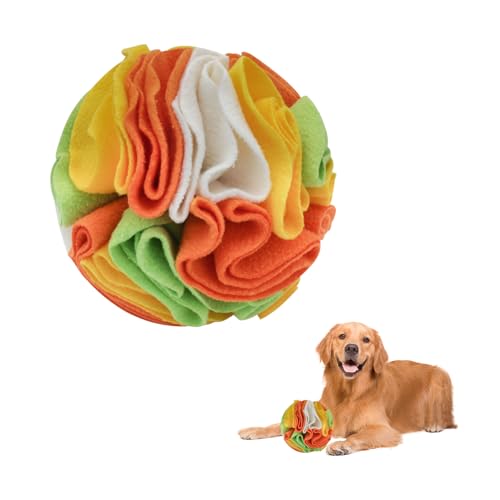 LuckyOpt Schnüffelball Für Hunde, 15 cm Weicher Filztuch schnüffelball Hund für Natürliche Nahrung, schnüffelteppich für Hunde Spielzeug für Kleine bis Mittlere Hunde (Hamburg) von LuckyOpt