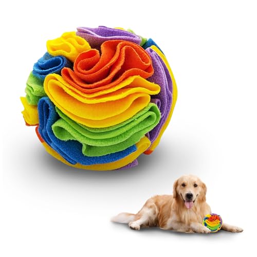 LuckyOpt Schnüffelball für Hunde, 15 cm Durchmesser, Schnüffelball für natürliche Nahrungssuche, weiches Filztuch, Schnüffelspielzeug für Hunde für kleine, mittelgroße Hunde, Schnüffeltraining LuckyOpt Schnüffelball für Hunde, 15 cm Durchmesser, Schnüffelball für natürliche Nahrungssuche, weiches Filztuch, Schnüffelspielzeug für Hunde für kleine, mittelgroße Hunde, Schnüffeltraining von LuckyOpt