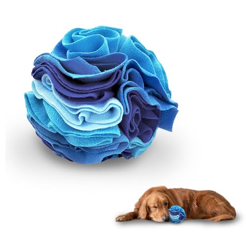 LuckyOpt Schnüffelball für Hunde, 15 cm Durchmesser, Schnüffelball für natürliche Nahrungssuche, weiches Filztuch, Schnüffelspielzeug für Hunde, mittelgroße Hunde, Schnüffeltraining (Meer) LuckyOpt Schnüffelball für Hunde, 15 cm Durchmesser, Schnüffelball für natürliche Nahrungssuche, weiches Filztuch, Schnüffelspielzeug für Hunde, mittelgroße Hunde, Schnüffeltraining (Meer) von LuckyOpt