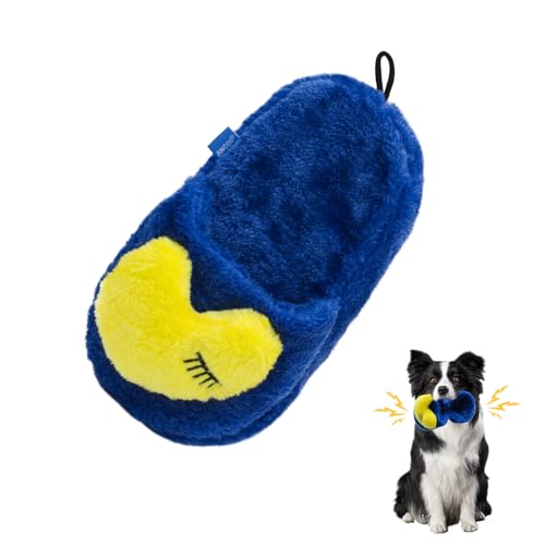 LuckyOpt Shoe Shape Dog Squeaky Toys, Soft Plush Dog Toy with Squeaker, Dog Busy Toys for Boredom, Training and Teeth Grinding for Dog Gifts, Interactive Dog Toy for Indoor Dog (Blue, Shoes) von LuckyOpt