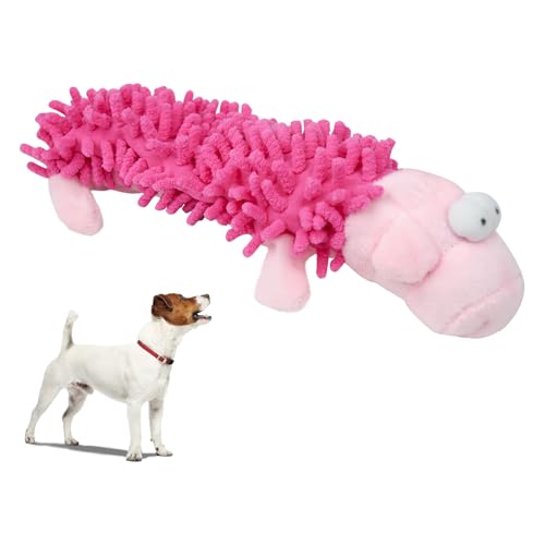 LuckyOpt Squeaky Hundespielzeug, interaktive niedlich Keine Füllung Hundespielzeug, weiche Plüsch Haustier Spielzeug Hund Kauspielzeug für Zähne Reinigung Relieve Langeweile (Rosa) von LuckyOpt