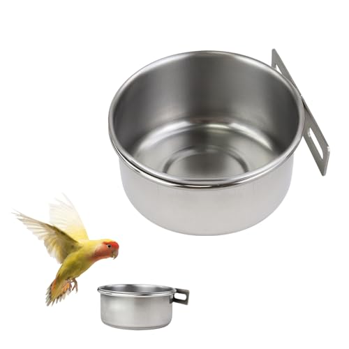 LuckyOpt Vogelkäfig-Futterstation, abnehmbare hängende Metall-Vogelschalen für Käfig, verhindern Kippen und Bewegung, stabile Vögel, Wassernapf, kleine Tierschalen für Hamster, Papageien, Eichhörnchen LuckyOpt Vogelkäfig-Futterstation, abnehmbare hängende Metall-Vogelschalen für Käfig, verhindern Kippen und Bewegung, stabile Vögel, Wassernapf, kleine Tierschalen für Hamster, Papageien, Eichhörnchen von LuckyOpt