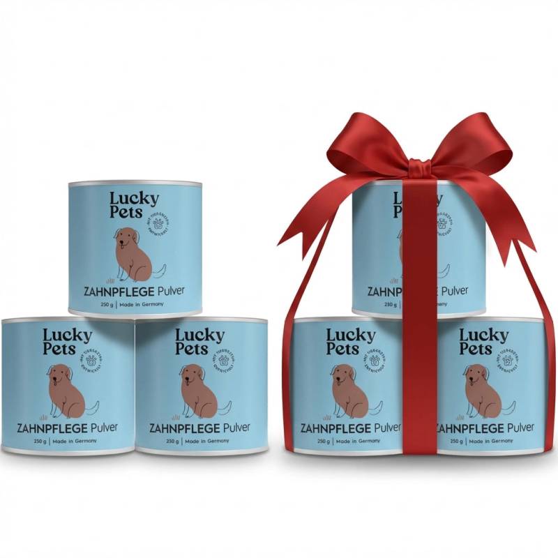 Lucky Pets Zahnpflegepulver für Hunde - ohne Bürste, 100% natürlich - 6er Spar-Paket Lucky Pets Zahnpflegepulver für Hunde - ohne Bürste, 100% natürlich - 6er Spar-Paket von LuckyPets