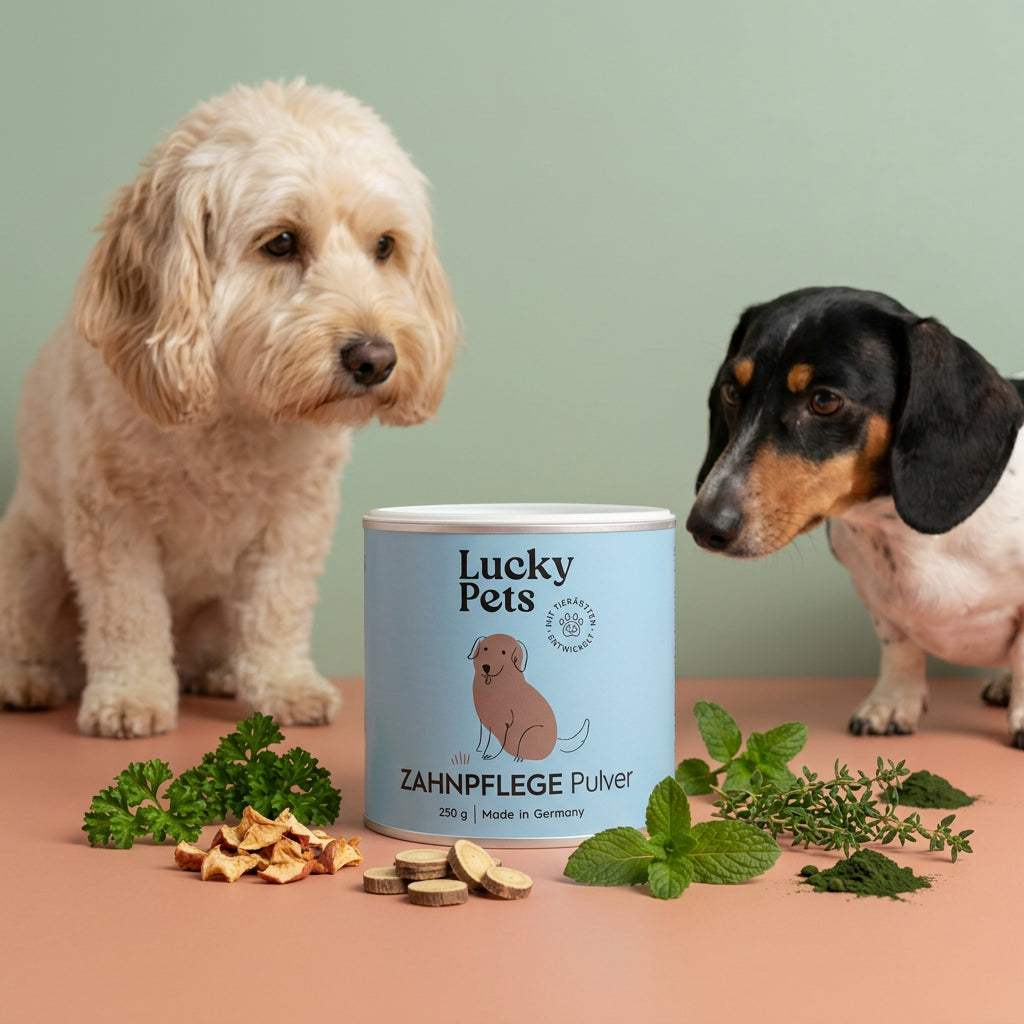 Lucky Pets Zahnpflegepulver für Hunde - ohne Bürste, 100% natürlich - Lucky Pets Zahnpflegepulver Lucky Pets Zahnpflegepulver für Hunde - ohne Bürste, 100% natürlich - Lucky Pets Zahnpflegepulver von LuckyPets