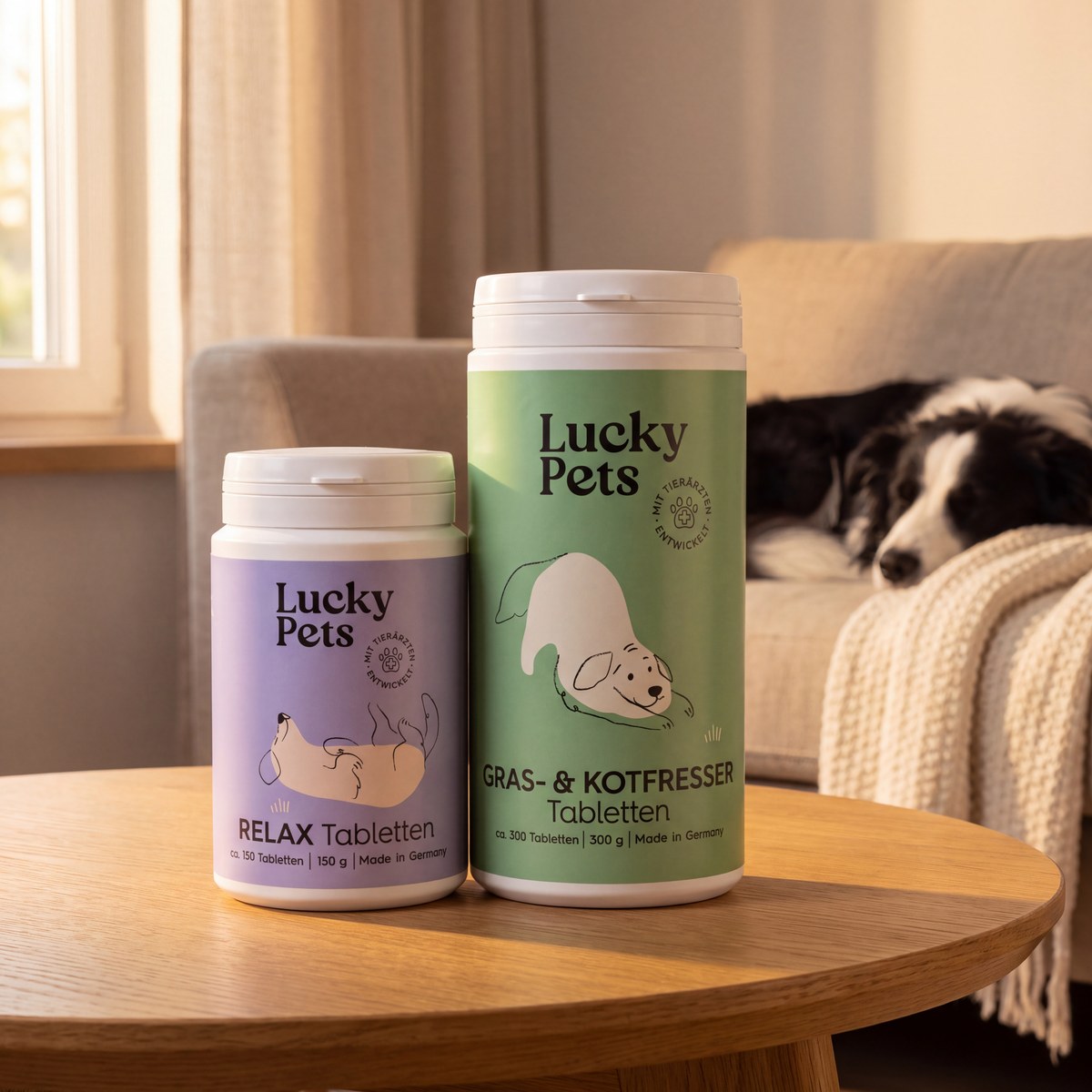 Runterkommen-Set: Relax Tabletten + Gras- & Kotfresser Tabletten Runterkommen-Set: Relax Tabletten + Gras- & Kotfresser Tabletten von LuckyPets