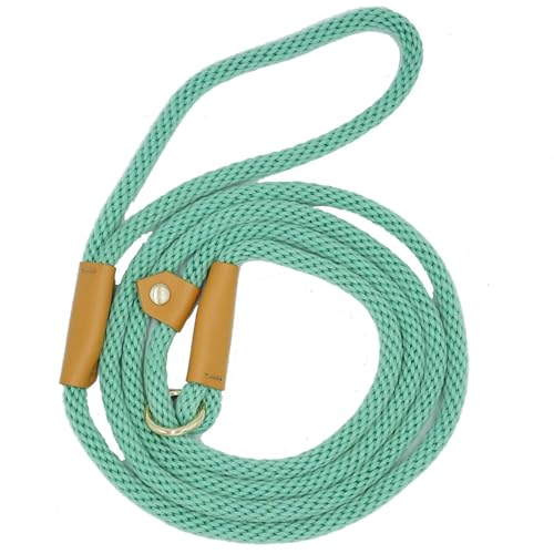 Premium-Trainingsleine für Hunde, kein Ziehen, rutschfestes Seil, Hundetrainingsleine, strapazierfähige, geflochtene Leine mit verschiedenen Stärken (1,8 m x 8,5 mm, Jade) von Lucpawz
