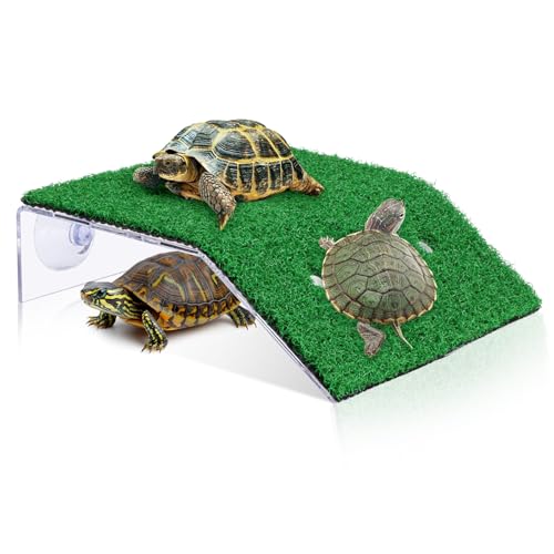 Lucxhcky Sonnenrampe für Wasserschildkröten, Sonnenrampe für Schildkröten, Simulationsgrasschildkröten, Rampe (groß) von Lucxhcky