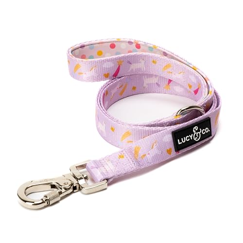 Lucy & Co. 152 cm lange Hundeleine – Unicorn Magic – Designer-Leine für große Hunde, kleine Hundeleine oder mittelgroße Hundeleine – Welpenleine – Hundezubehör – Hundezubehör (klein, lila und rosa Lucy & Co. 152 cm lange Hundeleine – Unicorn Magic – Designer-Leine für große Hunde, kleine Hundeleine oder mittelgroße Hundeleine – Welpenleine – Hundezubehör – Hundezubehör (klein, lila und rosa von Lucy & Co.
